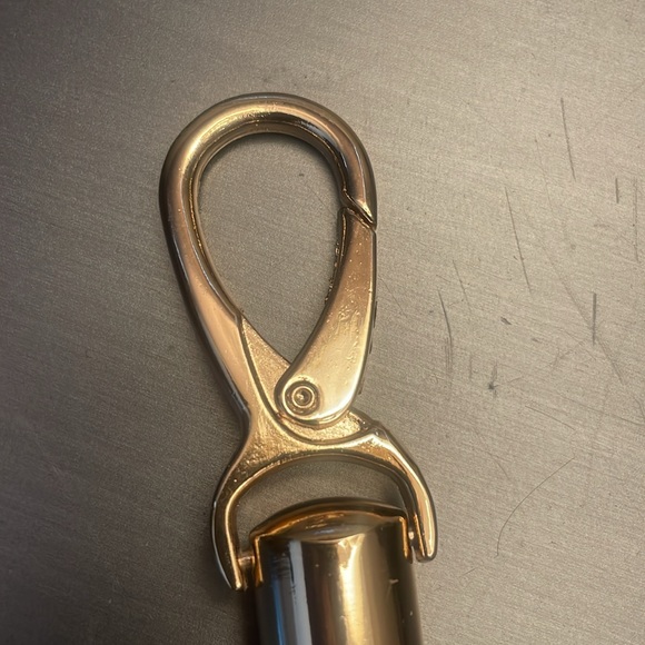 Upcycled Gucci Gold and Tan Tassel Keychain - Picture 3 of 3